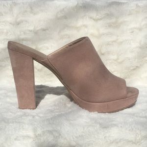 Chinese Laundry Dusty Rose Suede Mules